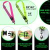 Saintrygo 2 Pieces 2 Pcs Reflective Sash for Walking at Night Running Gear High Visibility Safety Reflective Jacket Adjustable Sash for Walking Cycling at Night (Fluorescent Green,Rose Red) view 2