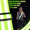Saintrygo 2 Pieces 2 Pcs Reflective Sash for Walking at Night Running Gear High Visibility Safety Reflective Jacket Adjustable Sash for Walking Cycling at Night (Fluorescent Green,Rose Red) view 3