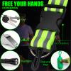 Saintrygo 2 Pieces 2 Pcs Reflective Sash for Walking at Night Running Gear High Visibility Safety Reflective Jacket Adjustable Sash for Walking Cycling at Night (Fluorescent Green,Rose Red) view 4