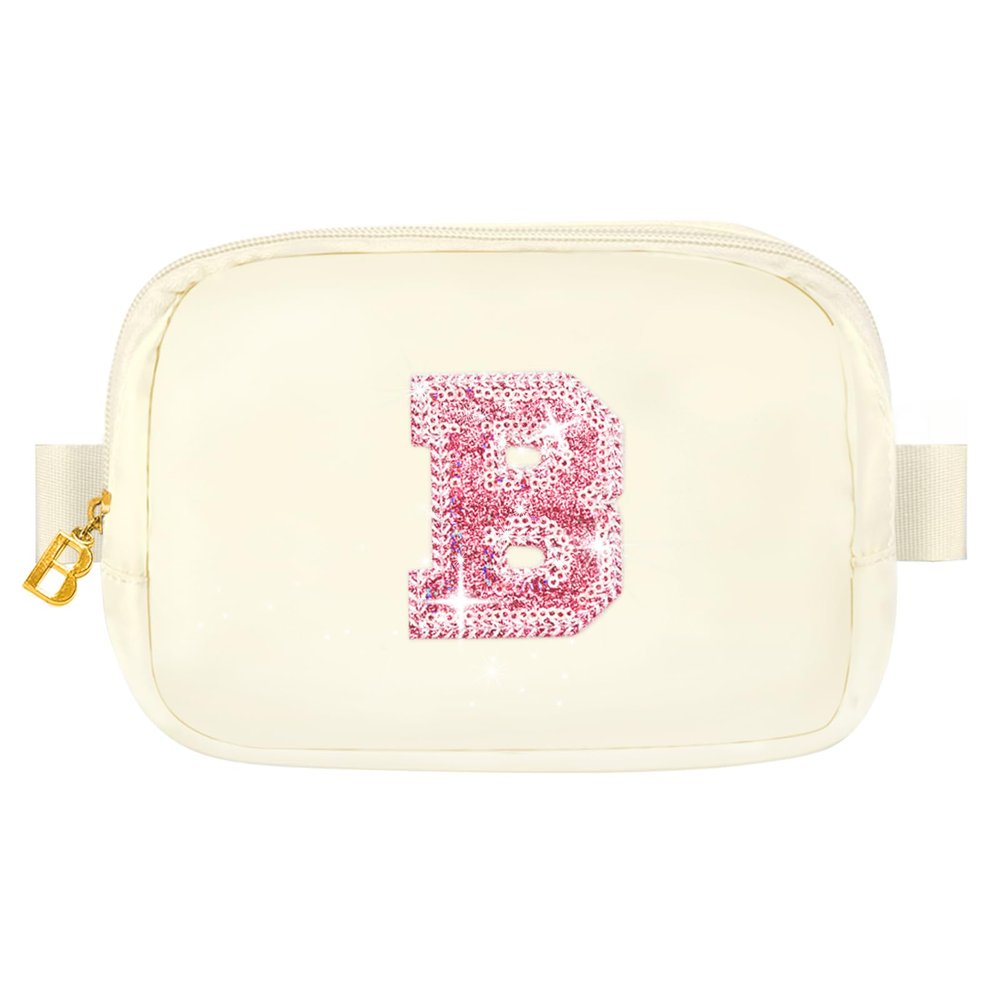Amgkonp Birthday Gifts for 3 4 5 6 7 8 9 10 11 12 13 Year Old Girls Teens Kids,Initial Fanny Packs for Girls,Personalized Belt Bag for Daughter Sister,Cute Fashion Stuff,Monogrammed Gifts B