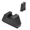 BRASS HUNTER Suppressor Height Sight Set for Glock - Optical Compatible, High Black .315" Serrated Front, Flat Black .394" Rear Assembly | Fits Glock All Models view 1