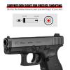 BRASS HUNTER Suppressor Height Sight Set for Glock - Optical Compatible, High Black .315" Serrated Front, Flat Black .394" Rear Assembly | Fits Glock All Models view 3