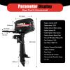 4-Stroke Outboard Motor, 6.5HP 123CC Heavy Duty Outboard Short Shaft Marine Engines Outdoor Adventure Boat Tiller Control w/Water Cooling&CDI Ignition System view 2