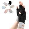 Bodvera Fingerless Gloves for Women Winter Half Finger Gloves Knitted Fingerless Mittens for Typing Driving