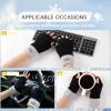 Bodvera Fingerless Gloves for Women Winter Half Finger Gloves Knitted Fingerless Mittens for Typing Driving view 4
