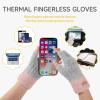 Bodvera Fingerless Gloves for Women Winter Half Finger Gloves Knitted Fingerless Mittens for Typing Driving view 3