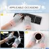Bodvera Fingerless Gloves for Women Winter Half Finger Gloves Knitted Fingerless Mittens for Typing Driving view 4