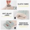 Bodvera Fingerless Gloves for Women Winter Half Finger Gloves Knitted Fingerless Mittens for Typing Driving view 2
