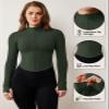 AVGO Womens Workout Jackets Full Zip Long Sleeve Cropped Running Athletic Jackets Slim Fit Yoga Tops Gym Clothes(Moss Green, S) view 4