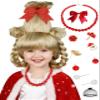 Half and Half Blonde Christmas Cindy Costume Wig Set Blonde Double Braids Wig with Bangs for Costumes Halloween view 1