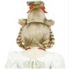 Half and Half Blonde Christmas Cindy Costume Wig Set Blonde Double Braids Wig with Bangs for Costumes Halloween view 3