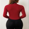 AVGO Workout Jackets for Women Full Zip Lightweight Athletic Slim Fit Tops Running Sports Track Jacket with Pockets(Red,XL) view 3