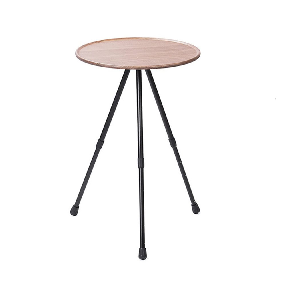 Uitndvyte Folding Round Table Telescopic Outdoor Table Three-legged Dining Table Aluminum Alloy Table for Hiking Camping
