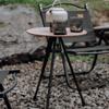 Uitndvyte Folding Round Table Telescopic Outdoor Table Three-legged Dining Table Aluminum Alloy Table for Hiking Camping view 2