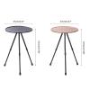 Uitndvyte Folding Round Table Telescopic Outdoor Table Three-legged Dining Table Aluminum Alloy Table for Hiking Camping view 3