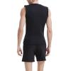 3MM Men Wetsuits Front Zip Wetsuit Top Sleeveless Diving Vest for Diving Surfing Snorkeling Kayaking Water Sports(Black_Medium) view 2