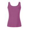 Basic Solid Square Neck Tank Top - Ribbed Vest Top with Removable Chest Pad,Cotton Undershirts Athletic Camisole Tops Purple view 4