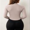 AVGO Light Jackets for Women Long Sleeve Workout Jacket Crop Zip Up Jacket Yoga Athletic Tops Sports Clothes 2024(Almond,M), Medium view 3