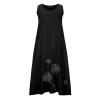 Summer Dresses for Women 2024 Linen Sleeveless Dress Baggy Flowy Maxi Dresses Plus Size Loose Sundress with Pockets view 4