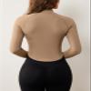 AVGO Jackets for Women Zip Up Long Sleeve Workout Tops Tight Athletic Jacket Women with Thumb Holes(Cream Coffee, XL) view 3