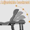 AoForce Portable Bed for Adults Queen Size Camping Cot Four-Position Adjustable Backrest 3D Headrest Folding Bed Made of Metal for Home Nap Beach Travel(Gray) view 4
