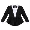 XUNZOO Womens Magician Leotard Adult Tuxedo Outfit Long Sleeve Magician Carnival Party Dancewear Black X-Large view 4