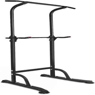 Squat Rack Multi-Functional Power Cage with LAT Pulldown Pulley System, 1400 lb Capacity Power Rack for Home and Garage Gyms (Black6)