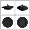 Womens Classic Pu Leather French Black Art Basque Beret Tam Beanie Hat Cap Fashion Hat All-Match Painter view 3