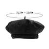 Womens Classic Pu Leather French Black Art Basque Beret Tam Beanie Hat Cap Fashion Hat All-Match Painter view 4