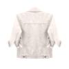 HJYUZP Women's 3/4 Sleeve Colored Cropped Denim Jacket Light Wash Jacket Women Turtleneck Hoodie Jackets (White-b, XL) view 2