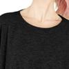 QOAAIE Womens Oversized Short Sleeve T-Shirt Summer Casual Crew Neck Tunic Tops Solid Color Loose Basic Tee Shirt (Black,Medium) view 2