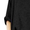 QOAAIE Womens Oversized Short Sleeve T-Shirt Summer Casual Crew Neck Tunic Tops Solid Color Loose Basic Tee Shirt (Black,Medium) view 3