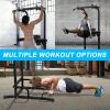 Squat Rack Multi-Functional Power Cage with LAT Pulldown Pulley System, 1400 lb Capacity Power Rack for Home and Garage Gyms (Black3) view 2