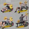 Squat Rack Multi-Functional Power Cage with LAT Pulldown Pulley System, 1400 lb Capacity Power Rack for Home and Garage Gyms (Red1) view 4