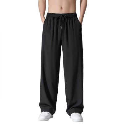 Men's Pants with Deep Pockets Loose Fit Casual Jogging Trousers for Running Workout Training Basketball (Black #1, M)