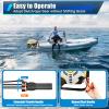 JAYGOVAN 9HP Outboard Motor 225CC 4 stroke Boat Motor Gas Powered Small Bost Engine W/Air Cooling Shaft length 70cm Heavy Duty Gasoline Motor for Inflatable Small Boat Kayak Canoe,3800r/min view 3