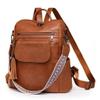 JSGHGDF Practical PU Leather Backpack Vintage Rucksacks School Bag Shoulder Handbag view 3