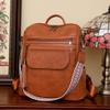JSGHGDF Practical PU Leather Backpack Vintage Rucksacks School Bag Shoulder Handbag view 4