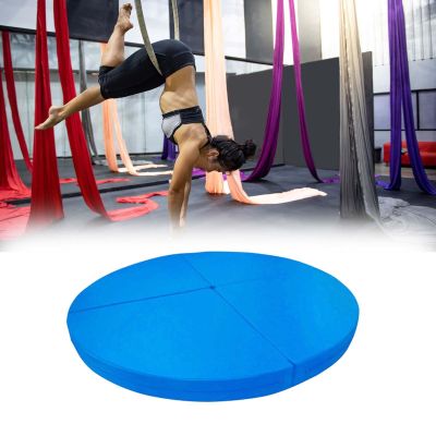 CMYUN Gym Aerial Yoga Pole Crash Mat Thick, 47"/55"/59"/63"/70"/78" Pole Dance Mats for Adult Kids, Waterproof Anti-Slip Exercise Mat/Safety Yoga Mat(Blue,150cmx5cm(59"x2"))