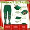 Bencailor 3 Pairs Girls Soft Pantyhose Tights for Dance Little Girls Printed Leggings Seamless Stockings Non Slip(Red Green White,5-10) view 3