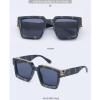 Anybird Fashion Rhinestone Square Sunglasses for Men Women,Goggle Glasses UV400 Luxurious Bling Aviator Glasses,I,L view 2
