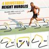 BORNEW Agility Speed Training Equipment Set, Football Practise Set with 20ft Agility Ladder, 12 Cones, 4 Adjustable Hurdles, Jump Rope, Parachute, for Basketball, Soccer, Football, Kids, Youth, Adults view 3