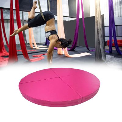 CMYUN Gym Aerial Yoga Pole Crash Mat Thick, 47"/55"/59"/63"/70"/78" Pole Dance Mats for Adult Kids, Waterproof Anti-Slip Exercise Mat/Safety Yoga Mat(Pink,180cmx5cm(70.8"x2"))