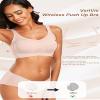 Vertvie Women's Seamless Wireless Push Up Bras with Support and Lift No Underwire Bralettes Full Coverage Sport Everyday Bra (Skin,X-Large) view 3