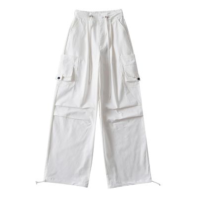 2024 New Cargo Pants Womens&Girls American Style Big Multi-Pocket Y2k Streetwear Elastic Drawstring Baggy Wide Leg Pants