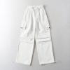 2024 New Cargo Pants Womens&Girls American Style Big Multi-Pocket Y2k Streetwear Elastic Drawstring Baggy Wide Leg Pants view 3