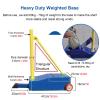 WDJBPSH Heavy Duty Badminton Combo Set, Movable Pickleball Net Rack with Weighted Base & Replacement Netting, Family Reunion/Camping Trips/Neighborhood Gathering Games Equipment view 4
