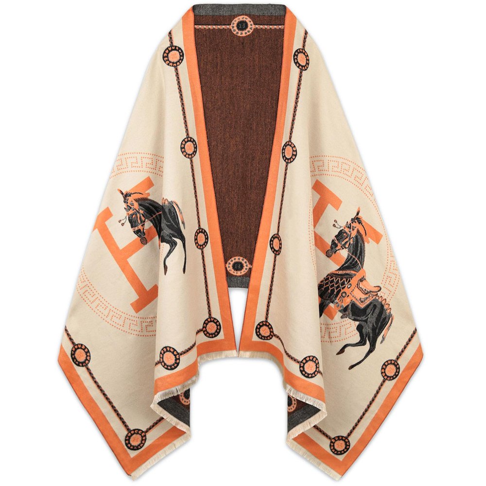 Relang Scarfs for Women Pashmina Silky Shawl Wrap for Evening Dressing Blanket Open Front Poncho Cape