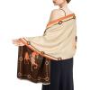 Relang Scarfs for Women Pashmina Silky Shawl Wrap for Evening Dressing Blanket Open Front Poncho Cape view 4