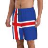 nanger Flag of Iceland Men'S Swim Trunks Quick Dry Shorts Bathing Suit with Pockets, for Beach, Summer, Sports White view 2